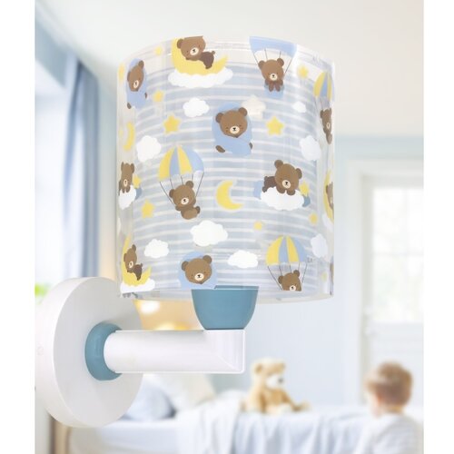 Dalber 41579T - Dečija zidna lampa BABY TEDDY 1xE27/15W/230V plava Slike