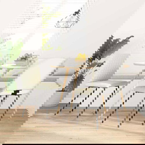 Maison Chic Jedilni stoli - Vzorci stoli 2 kosa krem žamet A323, (22032611) Cene