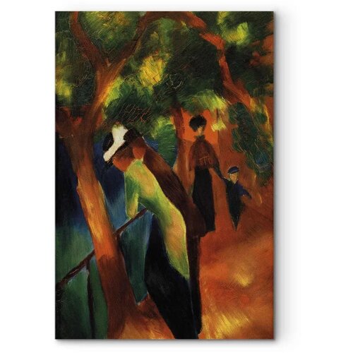  Slika - August Macke &amp;ndash; Sunny Path 20x30 Na talijanskom platnu Slike