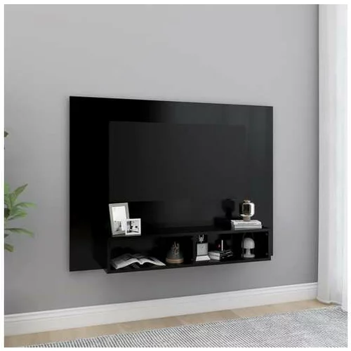  Stenska TV omarica črna 120x23,5x90 cm iverna plošča