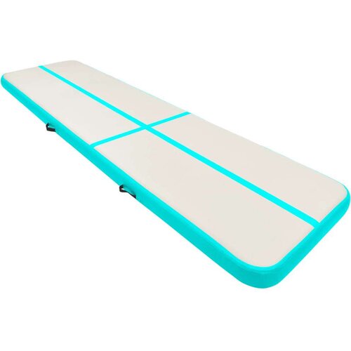  Strunjača na napuhavanje s crpkom 600 x 100 x 15 cm PVC zelena Slike