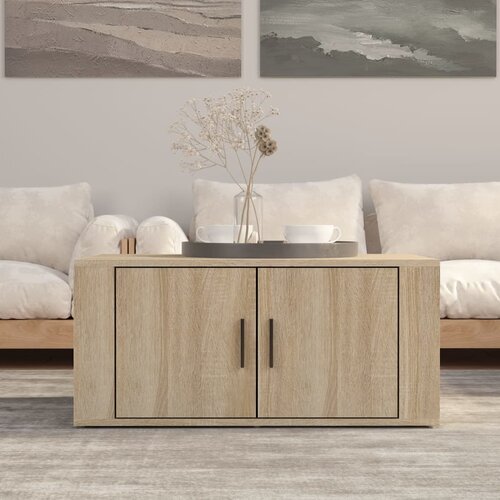 vidaXL Klubska mizica sonoma hrast 80x50x36 cm inženirski les Cene