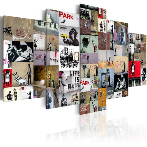  Slika - Art of Collage: Banksy IV 100x50 Slike