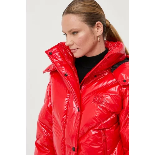 Karl Lagerfeld Pernata jakna za žene, boja: crvena, za zimu