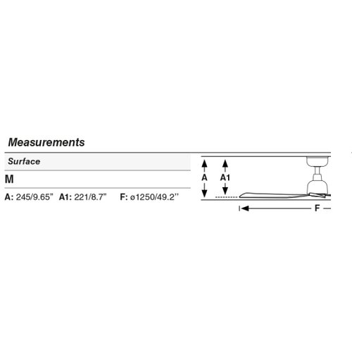 Faro 34372 - Plafonski ventilator MARINE M, prečnik 125 cm, braon/crna, IP44 + daljinski upravljač Slike