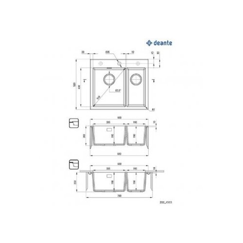 Deante sudopera eridan 60/ANT/1.5 zqe T503 Slike