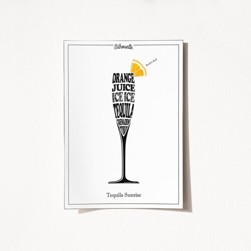 Wallity Poster Tequila Sunrise-2049, 29,7x42 cm Cijene