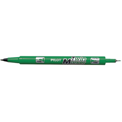Pilot Marker Twin Marker &amp;ndash; BeGreen, obostrani, Zelena Slike