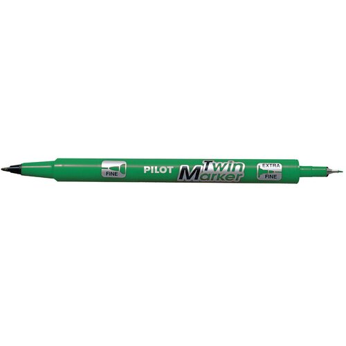 Pilot marker z dvojno konico, zelen Cene