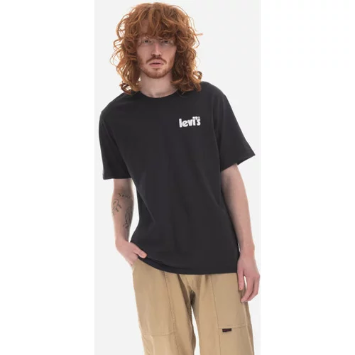 Levi's Bombažna kratka majica , črna barva