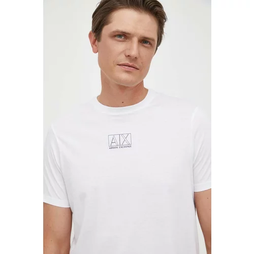 Armani_Exchange Pamučna majica boja: bijela, s tiskom