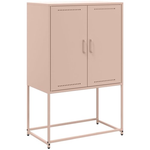 Maison Chic Visoka omara - Komoda - Predalnik roza 68,5x38,5x107 cm jeklo, (21717130) Slike