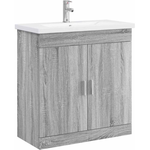 vidaXL Set namještaja za kupaonicu Siva Sonoma 81 x 40 x 84 5 cm - Siva Sonoma 81 x 40 x 84 5 cm Cene