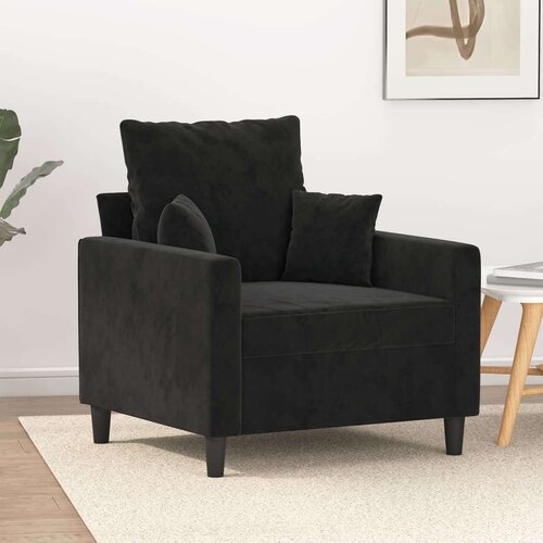  Fotelj črn 60 cm žamet Cene