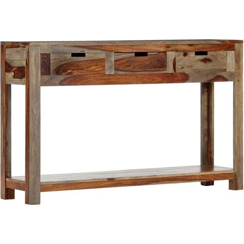 VidaXL Konzolni stol s 3 ladice 120 x 30 x 75 cm masivno drvo &amp;scaron;i&amp;scaron;ama Slike
