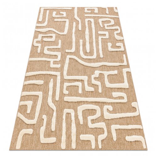 RugsX SPARK 0711A bež / krema preproga - Labirint, sisal, strukturna 140x190 cm, (21990536) Cene