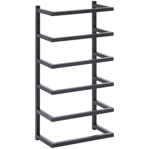 VidaXL stalak za ručnike crni 24 x 12 x 48 cm čelični Slike