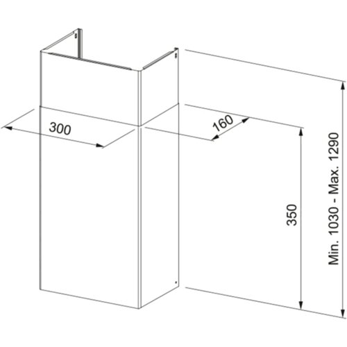 Faber Nastavak dimnjaka Kit 300x160 H990 BK Slike