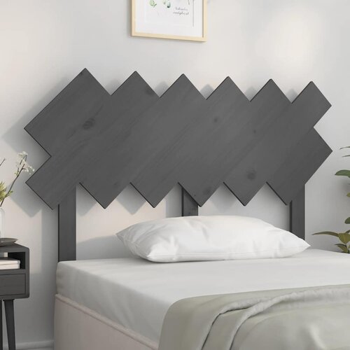  Uzglavlje za krevet sivi 122,5x3x80,5 cm od masivne borovine Cijene