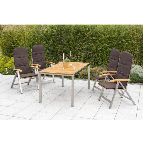 Gardenson Vrtna Garnitura Keros, 5-Delno, Jeklo, Masiven Les Cene