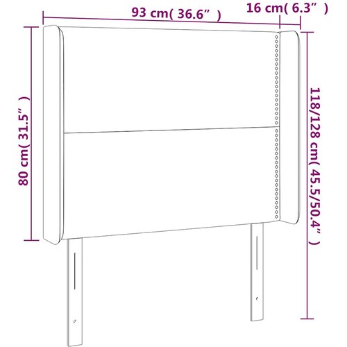  LED uzglavlje tamnozeleno 93x16x118/128 cm bar&amp;scaron;unasto Slike