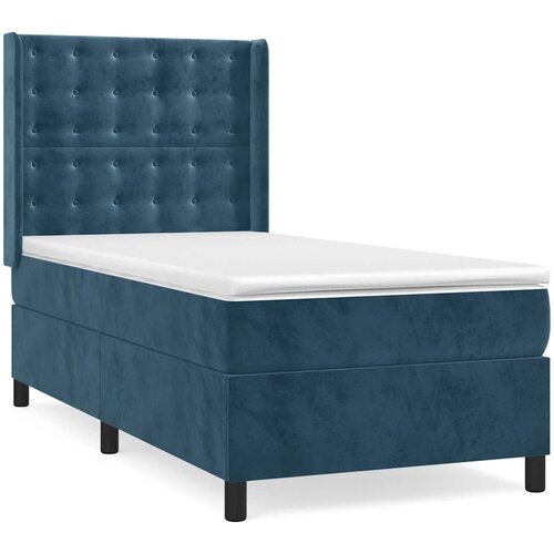Box spring krevet s madracem tamnoplavi 90x200 cm bar&amp;scaron;unasti Slike