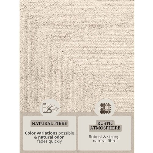 Hanse Home Krem obostrani/ručno rađen juten tepih 200x300 cm Juno &amp;ndash; Slike