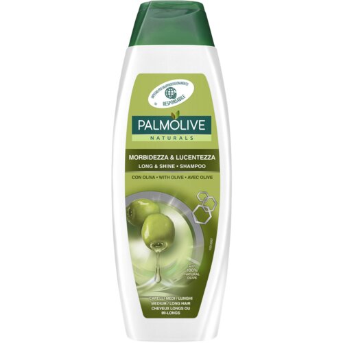 Palmolive Naturals Long &amp;amp; Shine 350 ml &amp;scaron;ampon dolgi lasje vse vrste las unisex Slike