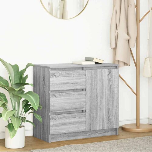 vidaXL Komoda s ladicom siva sonoma 71x35x65 cm konstruirano drvo Cijene