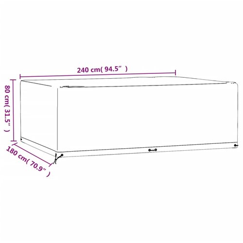  Navlake za vrtni namje&amp;scaron;taj 2 kom 240 x 180 x 80 cm pravokutne Slike