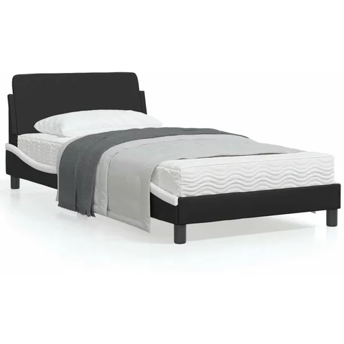  Okvir za krevet s uzglavljem crno-bijeli 100x200cm umjetna koža