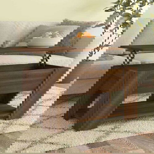  Klubska mizica rjavi hrast 79x49x41 cm konstruiran les, (20714267) Cene