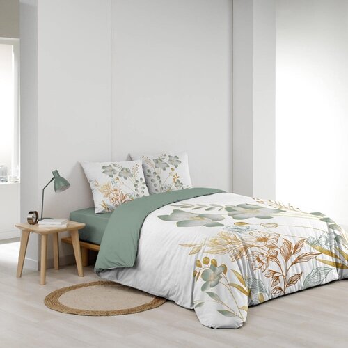 Douceur d int&amp;eacute;rieur Bela/zelena bombažna posteljnina za zakonsko posteljo/podalj&amp;scaron;ana 240x220 cm Lolita &amp;ndash; Slike