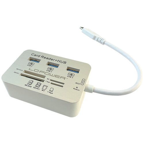 LC-Power USB Type-C Hub3x USB 3.0 type A, card readersd(hc), t-flash, M2, MS Duo cards Cijene