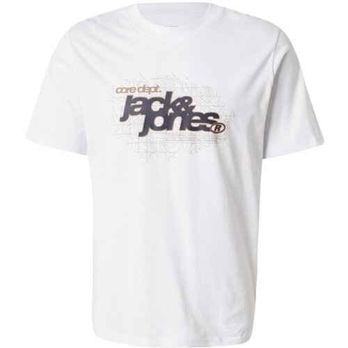Jack & Jones Majica 'JCOGRID' pijesak / siva / bijela Cijene