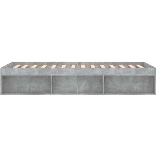 Kreveta siva boja betona 100 x 200 cm Slike