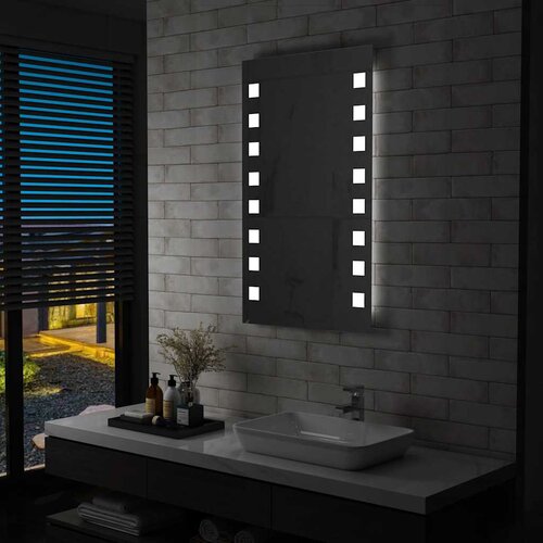  Kupaonsko LED zidno ogledalo 60 x 100 cm Slike