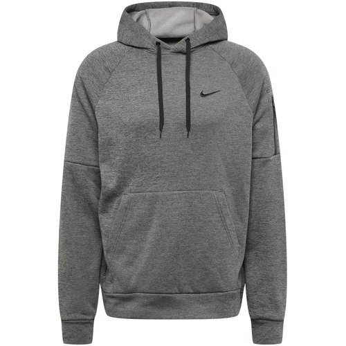 Nike Športna majica temno siva / črna