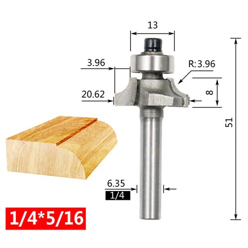 INF Rezkalni nastavek 1/4&amp;quot;x1/4&amp;quot; (polmer 3,17 mm) - rezkalni nastavek za obdelavo lesa Silver, (21749972) Slike