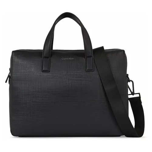 Calvin Klein Torba za prenosnik Ck Must Laptop Bag Check K50K511189 Črna