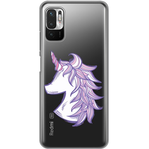 maska silikonska print skin za xiaomi redmi note 10 5G purple unicorn Slike