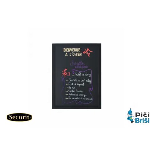SECURIT Črna kredna tabla Woody Black WBWBL3040 30 x 40 cm Slike