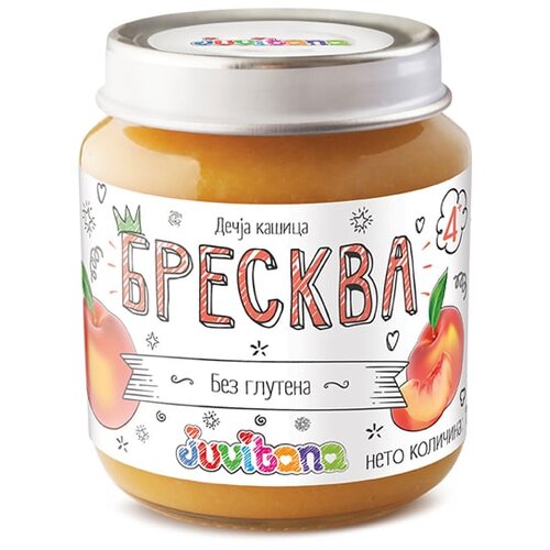 Juvitana ka&scaron;ica breskva 128g, 4m+ Cene