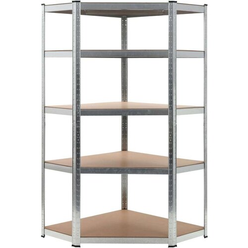 vidaXL Polica za shranjevanje jeklo in MDF 90x90x180 cm srebrna Cene