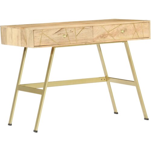 vidaXL Pisaći stol s ladicama 100 x 55 x 75 cm od masivnog drva manga Cijene