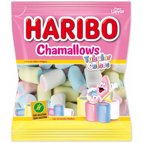 Haribo bombone chamallows tubular colors 90g Slike