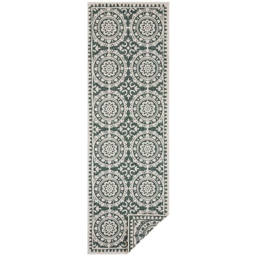 NORTHRUGS Zeleno-krem zunanja preproga Jardin, 80 x 250 cm Cene