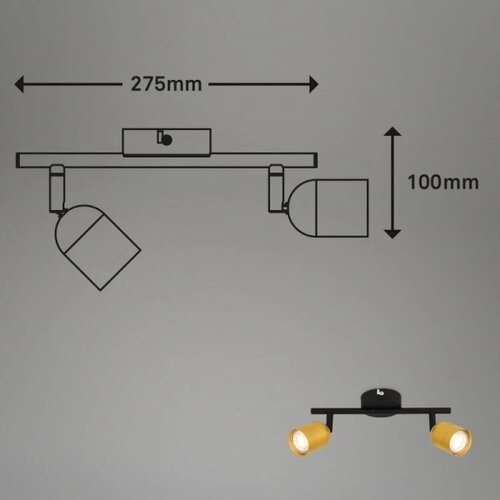 BRILONER 2145-027 - Spot svetiljka 2xGU10/9W/230V Slike