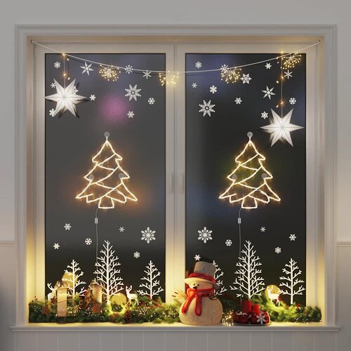 vidaXL božične luči Silhueta božičnega drevesa 2 kosa 50 LEDs toplo Cene