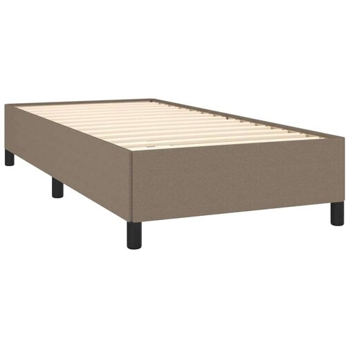  Krevet s oprugama i madracem smeđesivi 90x190 cm od tkanine Slike